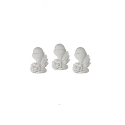 Décoration calice blanche façon pâte à sucre x6