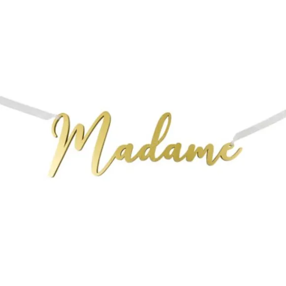Décoration de chaise à suspendre « Madame » - Or métallisé