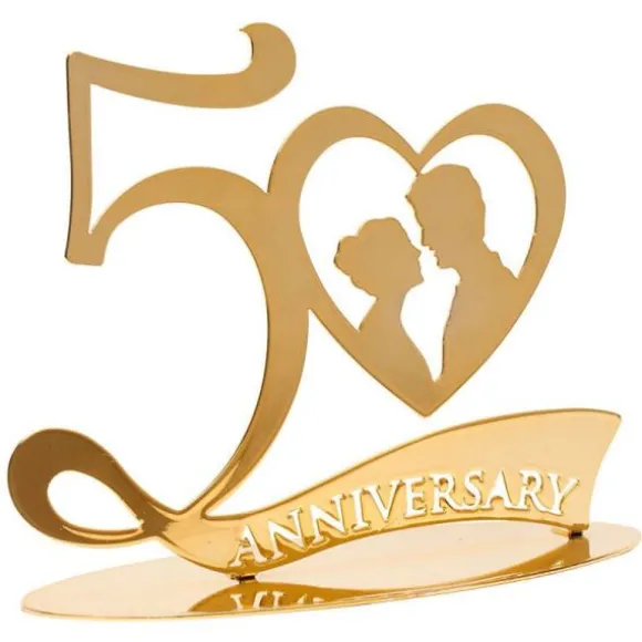 Décoration de Gâteau - Anniversaire de Mariage - Noces d'Or - 50 ans