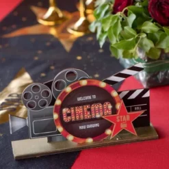 Décoration de table à poser en bois - Cinéma Hollywood