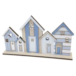 Décoration à poser en bois - Maisons de bord de mer - Collection Mer