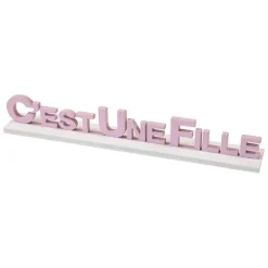 Décoration à poser en bois pour Gender Reveal - 23,5 x 3 x 3 cm - Modèle au choix