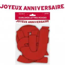 2 décorations de table métallisées "Joyeux Anniversaire" - Couleur au choix