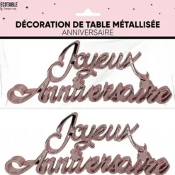 2 décorations de table métallisées