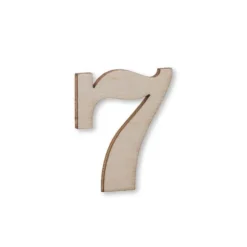 12 décorations en forme de chiffre en bois à parsemer - 3,5 cm - Chiffre au choix