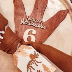 12 décorations en forme de chiffre en bois à parsemer - 3,5 cm - Chiffre au choix
