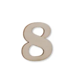 12 décorations en forme de chiffre en bois à parsemer - 3,5 cm - Chiffre au choix