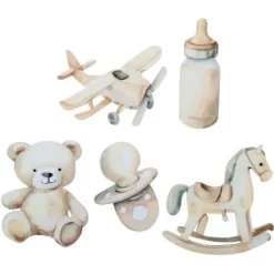 25 décorations en papier à parsemer - Collection Little Teddy