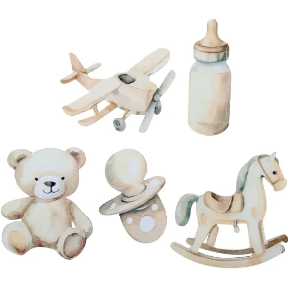 25 décorations en papier à parsemer - Collection Little Teddy