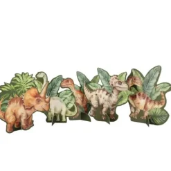 6 décorations en papier à poser - Collection Dinosaures