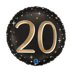 6 décorations pailletées en bois à parsemer pour anniversaire - Or - Âge au choix