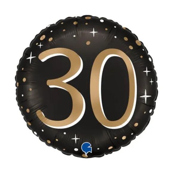 6 décorations pailletées en bois à parsemer pour anniversaire - Or - Âge au choix