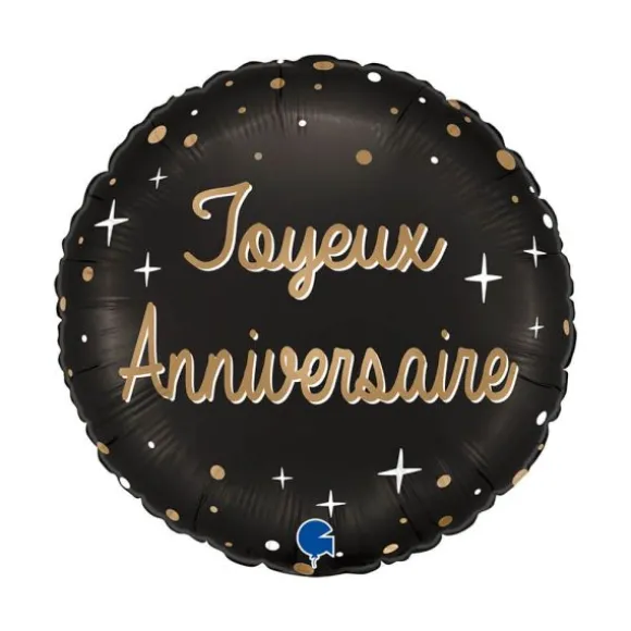 6 décorations pailletées en bois à parsemer pour anniversaire - Or - Âge au choix