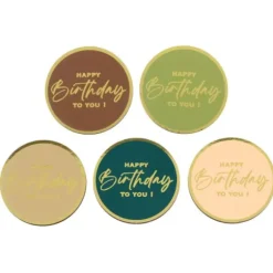 10 décorations à parsemer - Diamètre 5 cm - Collection Birthday Jungle