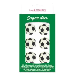 6 décorations sucrées pour gâteaux - Football
