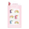 6 décorations sucrées pour gâteaux - Licorne