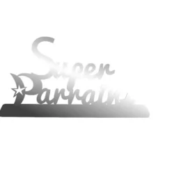 Décoration "Super Parrain" - Argent
