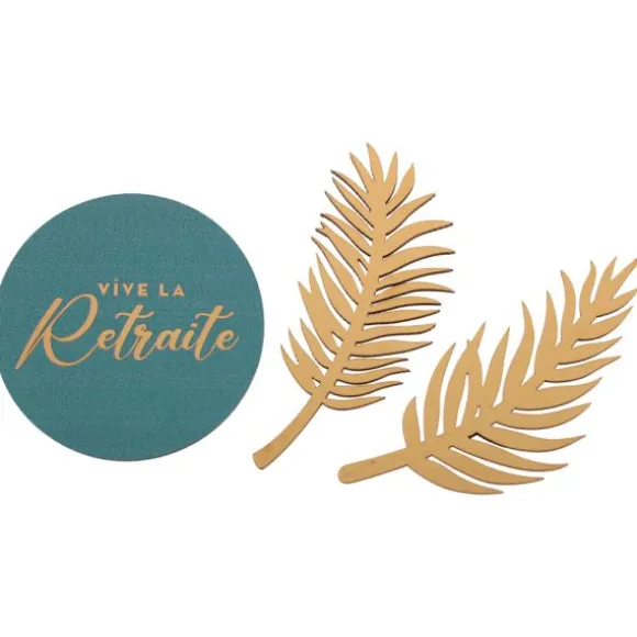 25 décorations "Vive la Retraite" en papier à parsemer - Collection Retraite Dorée - Couleur au choix