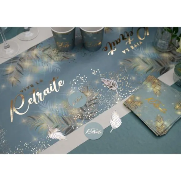 25 décorations "Vive la Retraite" en papier à parsemer - Collection Retraite Dorée - Couleur au choix