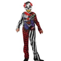 Déguisement avec masque de Clown ensanglanté pour enfant - Taille au choix