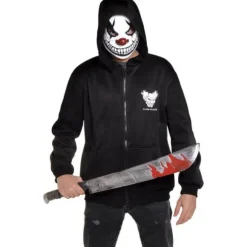 Déguisement avec sweat et masque de Clown Tueur pour adulte - Taille unique