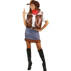 Déguisement Cowgirl Marron - Femme - Taille au choix