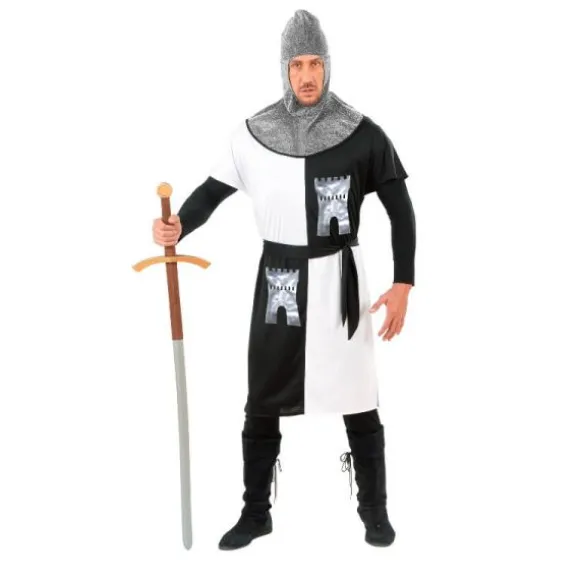 Déguisement de Chevalier Médiéval Blanc pour Homme - Taille au Choix