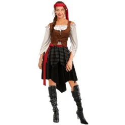 Déguisement de Chevalier Rouge et Noir pour homme - Taille au choix