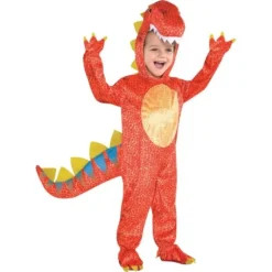 Déguisement de Dinosaure Orange pour garçon - Taille 4/6 ans