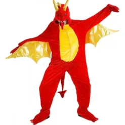 Déguisement de Dragon Rouge en Peluche Adulte