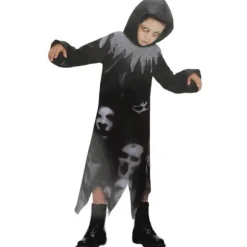 Déguisement de Faucheur Noir pour garçon - Taille au choix