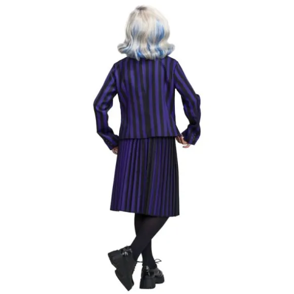 Déguisement de Mercredi ® Addams pour enfant - Uniforme scolaire de Nevermore - Noir / Violet - Taille au choix