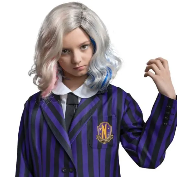 Déguisement de Mercredi ® Addams pour enfant - Uniforme scolaire de Nevermore - Noir / Violet - Taille au choix