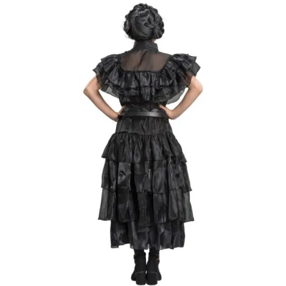 Déguisement de Mercredi ® Addams pour enfant - Robe de bal noire - Taille au choix