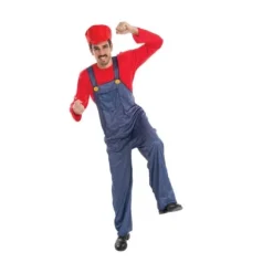Déguisement de Plombier Rouge Homme - Taille au Choix