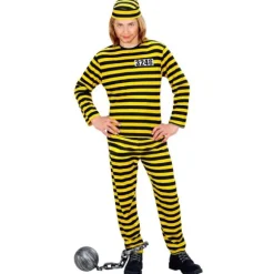 Déguisement de Prisonnier du Western pour enfant - Jaune/Noir - Taille au choix