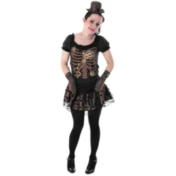 Déguisement de squelette pour adolescente - Steampunk