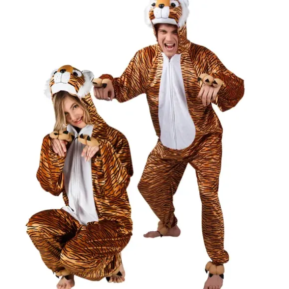 Déguisement de Tigre en peluche pour adulte - Taille au choix