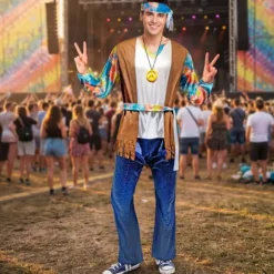 Déguisement d'Hippie pour homme - Taille au choix