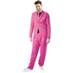 Déguisement Disco Rose Fluo pour homme - Taille unique