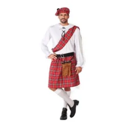 Déguisement Ecossais Blanc et Rouge - Taille au choix