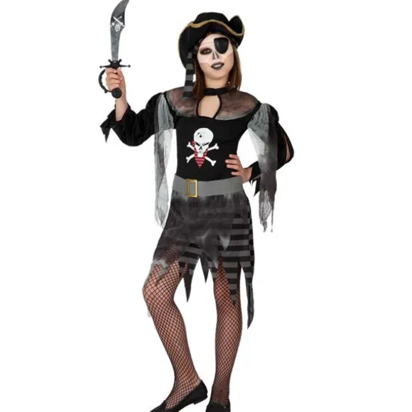 Déguisement enfant de pirate fantôme fille