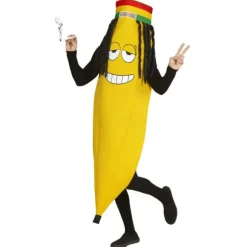 Déguisement humoristique de Banane Rastafari pour homme - Taille unique