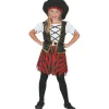 Déguisement Pirate Rouge et Noir - Fille - Taille au choix