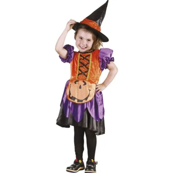 Déguisement pour Fille Sorcière Citrouille - 3/4 Ans