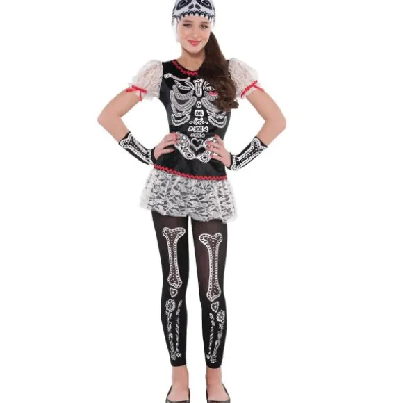 Déguisement Squelette Day Of The Dead Ado Fille - 14/16 ans