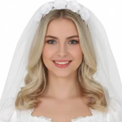 Diadème de Mariée avec fleurs et voile