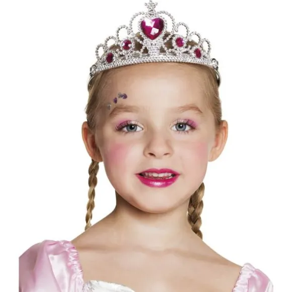 Diadème de princesse rose et argent