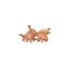 5 Dinosaures Décoratifs - Dorés - 6 x 1,5 cm