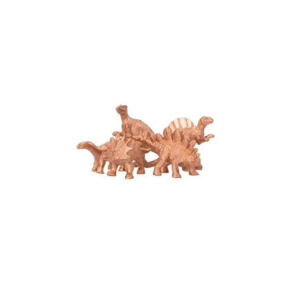 5 Dinosaures Décoratifs - Dorés - 6 x 1,5 cm